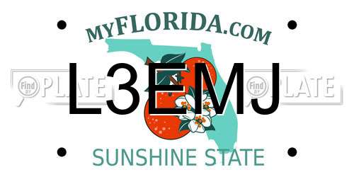 L3EMJ Florida License Plate