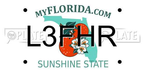 L3FHR Florida License Plate