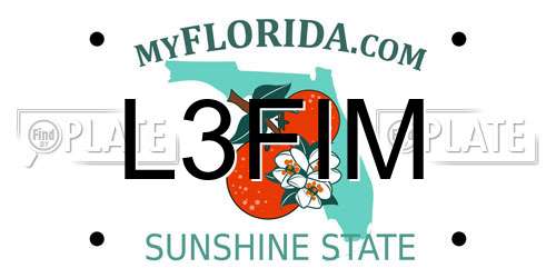 L3FIM Florida License Plate