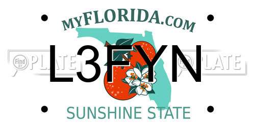L3FYN Florida License Plate