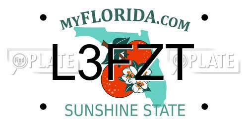 L3FZT Florida License Plate