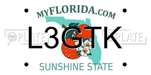 L3GTK Florida License Plate