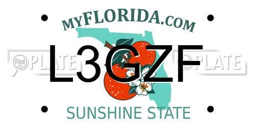 L3GZF Florida License Plate