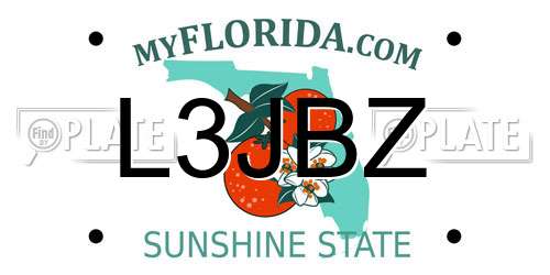 L3JBZ Florida License Plate