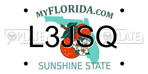 L3JSQ Florida License Plate
