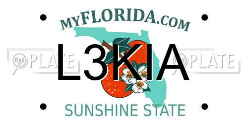 L3KIA Florida License Plate