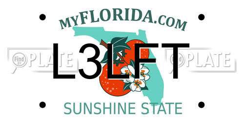 L3LFT Florida License Plate