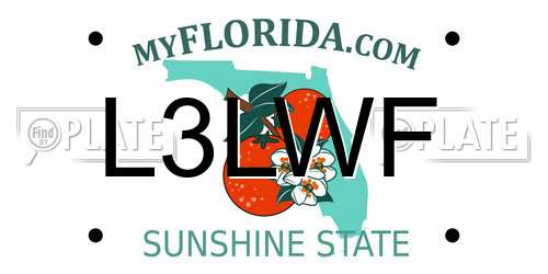 L3LWF Florida License Plate