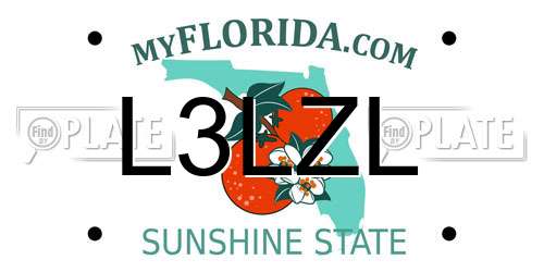 L3LZL Florida License Plate