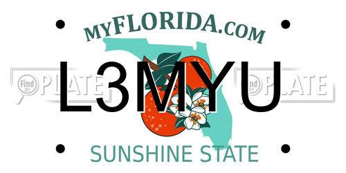 L3MYU Florida License Plate