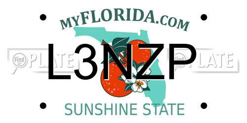 L3NZP Florida License Plate