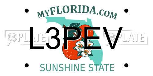 L3PEV Florida License Plate