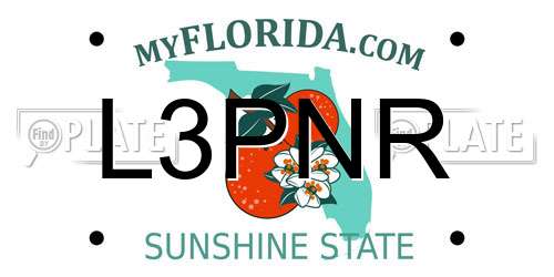 L3PNR Florida License Plate