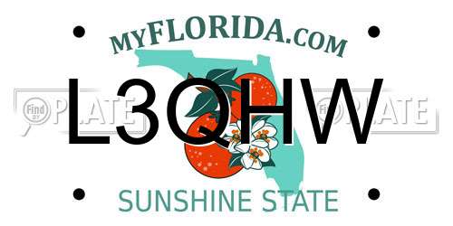 L3QHW Florida License Plate