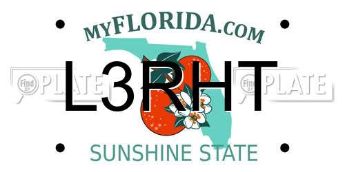 L3RHT Florida License Plate