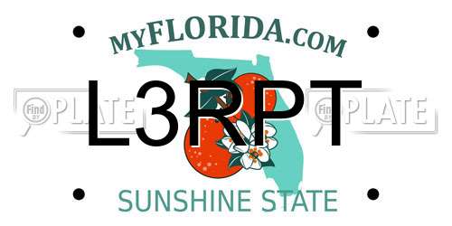 L3RPT Florida License Plate