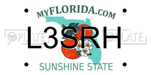 L3SRH Florida License Plate