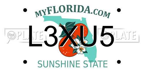 L3XU5 Florida License Plate