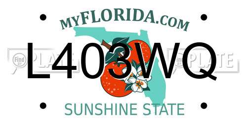 L403WQ Florida License Plate