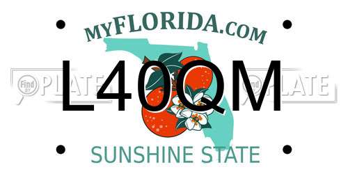 L40QM Florida License Plate