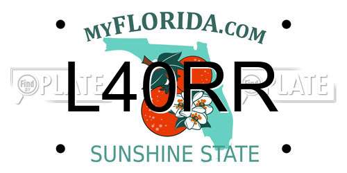 L40RR Florida License Plate
