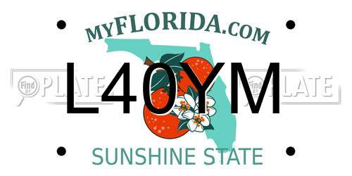 L40YM Florida License Plate
