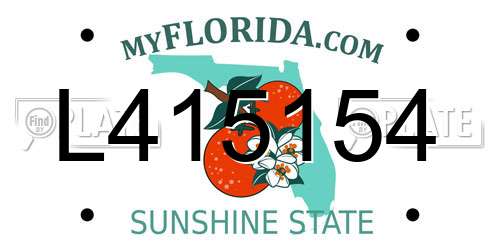 L415154 Florida License Plate