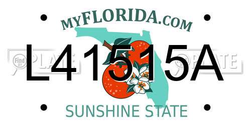 L41515A Florida License Plate