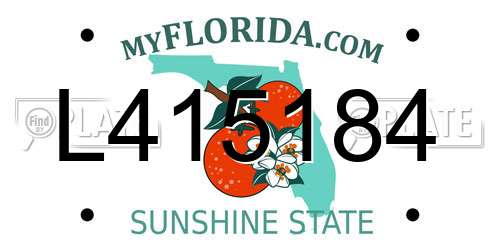 L415184 Florida License Plate