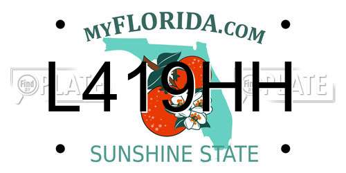 L419HH Florida License Plate