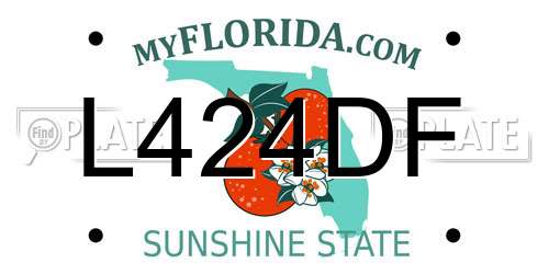 L424DF Florida License Plate