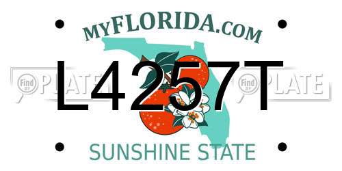 L4257T Florida License Plate