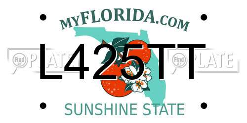 L425TT Florida License Plate