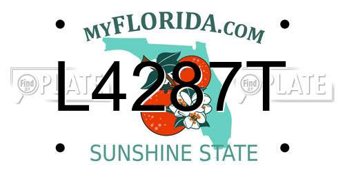 L4287T Florida License Plate