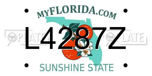 L4287Z Florida License Plate
