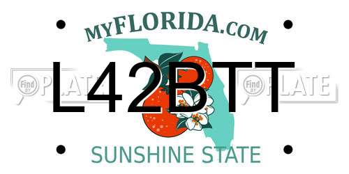 L42BTT Florida License Plate