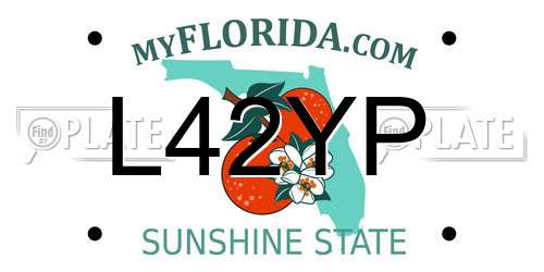 L42YP Florida License Plate