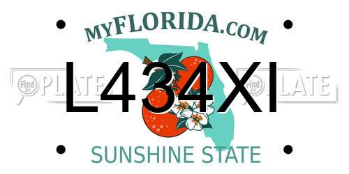 L434XI Florida License Plate