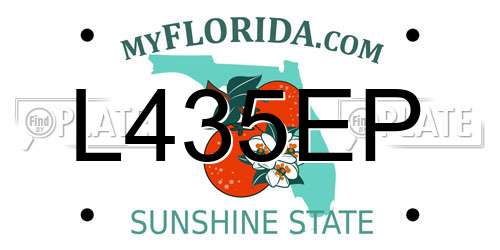 L435EP Florida License Plate