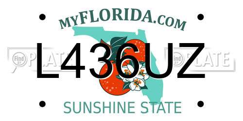 L436UZ Florida License Plate
