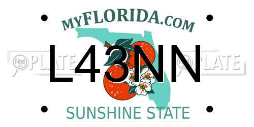 L43NN Florida License Plate