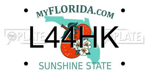 L44HK Florida License Plate