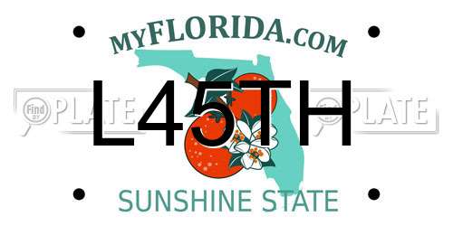 L45TH Florida License Plate
