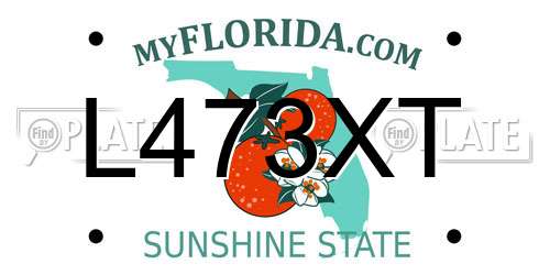 L473XT Florida License Plate
