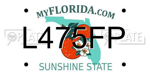 L475FP Florida License Plate