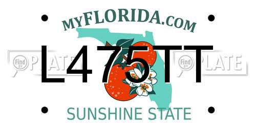 L475TT Florida License Plate