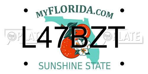 L47BZT Florida License Plate