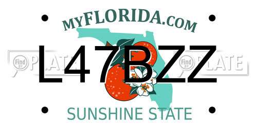 L47BZZ Florida License Plate