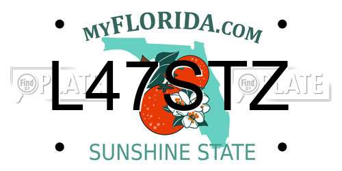 L47STZ Florida License Plate