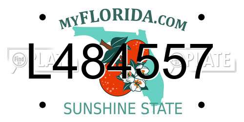 L484557 Florida License Plate